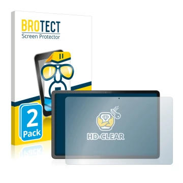 Parte frontal de un envase de producto con el logotipo de la marca BROTECT. Al lado se muestra el dispositivo Lenovo Tab P11 P