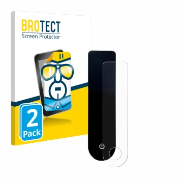 Parte frontal de un envase de producto con el logotipo de la marca BROTECT. Al lado se muestra el dispositivo Xiaomi Mi 3 E-Sc