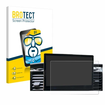 Parte frontal de un envase de producto con el logotipo de la marca BROTECT. Al lado se muestra el dispositivo Ford Transit SYN