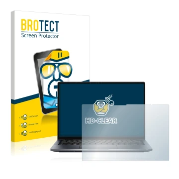 Parte frontal de un envase de producto con el logotipo de la marca BROTECT. Al lado se muestra el dispositivo Dell Latitude 94