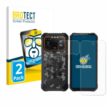 Parte frontal de un envase de producto con el logotipo de la marca BROTECT. Al lado se muestra el dispositivo iiiF150 B1 Pro (
