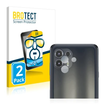 Parte frontal de un envase de producto con el logotipo de la marca BROTECT. Al lado se muestra el dispositivo Motorola Edge 20