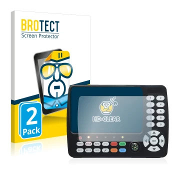 Parte frontal de un envase de producto con el logotipo de la marca BROTECT. Al lado se muestra el dispositivo Satlink ST-5150 