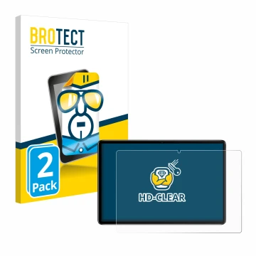 Parte frontal de un envase de producto con el logotipo de la marca BROTECT. Al lado se muestra el dispositivo Blackview Oscal 