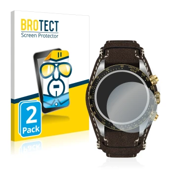 Parte frontal de un envase de producto con el logotipo de la marca BROTECT. Al lado se muestra el dispositivo Tudor Black Bay 