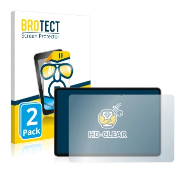 Parte frontal de un envase de producto con el logotipo de la marca BROTECT. Al lado se muestra el dispositivo Huawei MateBook 