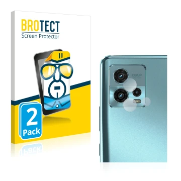 Parte frontal de un envase de producto con el logotipo de la marca BROTECT. Al lado se muestra el dispositivo Motorola Moto G7