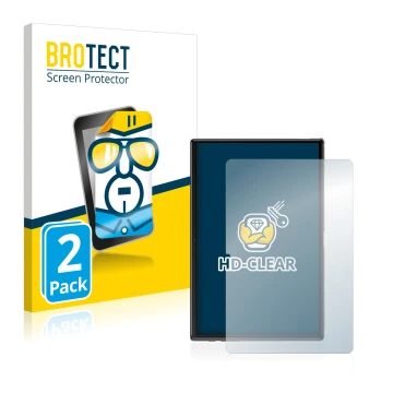 Parte frontal de un envase de producto con el logotipo de la marca BROTECT. Al lado se muestra el dispositivo Yestel T10 10