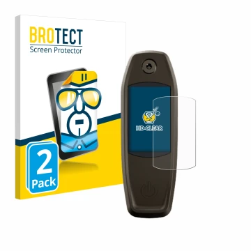 Parte frontal de un envase de producto con el logotipo de la marca BROTECT. Al lado se muestra el dispositivo Specialized Mast