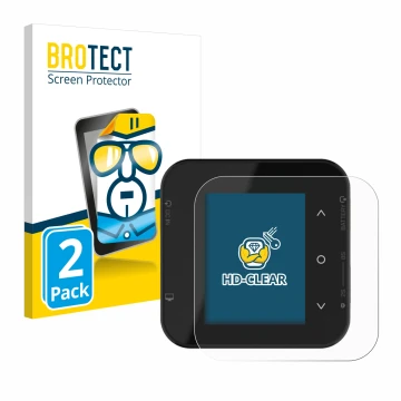 Parte frontal de un envase de producto con el logotipo de la marca BROTECT. Al lado se muestra el dispositivo ISDT Air8 con su