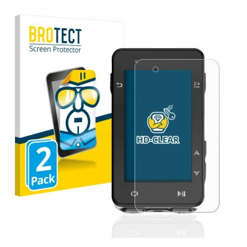 Parte frontal de un envase de producto con el logotipo de la marca BROTECT. Al lado se muestra el dispositivo iGPSPORT iGS630 