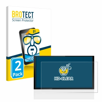 Parte frontal de un envase de producto con el logotipo de la marca BROTECT. Al lado se muestra el dispositivo Kenwood DMX 7722