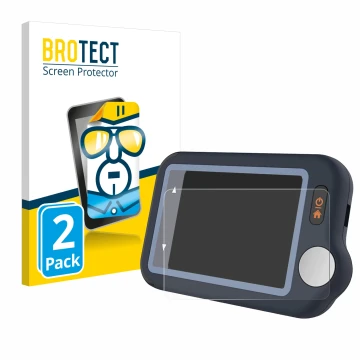 Parte frontal de un envase de producto con el logotipo de la marca BROTECT. Al lado se muestra el dispositivo Wellue Pulsebit 