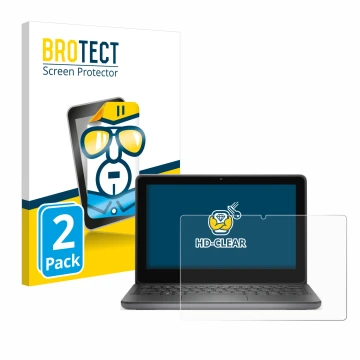 Parte frontal de un envase de producto con el logotipo de la marca BROTECT. Al lado se muestra el dispositivo Dell Latitude 31