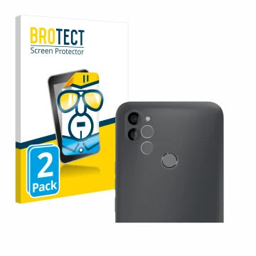 Parte frontal de un envase de producto con el logotipo de la marca BROTECT. Al lado se muestra el dispositivo Gigaset GS5 Lite