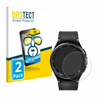 Parte frontal de un envase de producto con el logotipo de la marca BROTECT. Al lado se muestra el dispositivo Samsung Galaxy W
