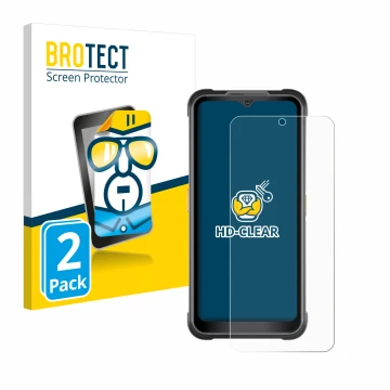 Parte frontal de un envase de producto con el logotipo de la marca BROTECT. Al lado se muestra el dispositivo AGM G2 Guardian 