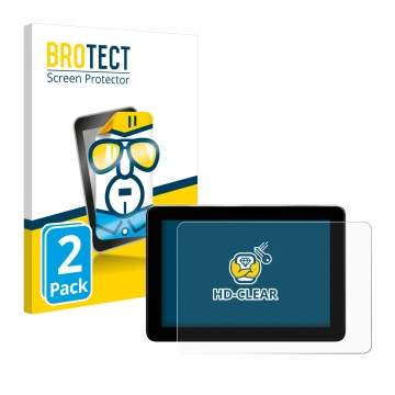 Parte frontal de un envase de producto con el logotipo de la marca BROTECT. Al lado se muestra el dispositivo Trimble GFX-1060