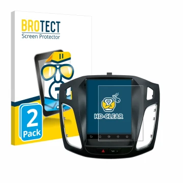Parte frontal de un envase de producto con el logotipo de la marca BROTECT. Al lado se muestra el dispositivo Isudar Ford/Focu