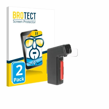 Parte frontal de un envase de producto con el logotipo de la marca BROTECT. Al lado se muestra el dispositivo Tooo Cycling DVR