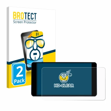 Parte frontal de un envase de producto con el logotipo de la marca BROTECT. Al lado se muestra el dispositivo Zontes 350D con 