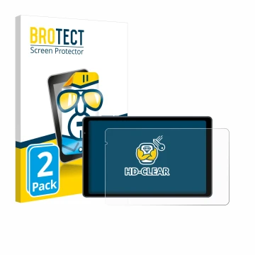 Parte frontal de un envase de producto con el logotipo de la marca BROTECT. Al lado se muestra el dispositivo Sebbe S22 10.1