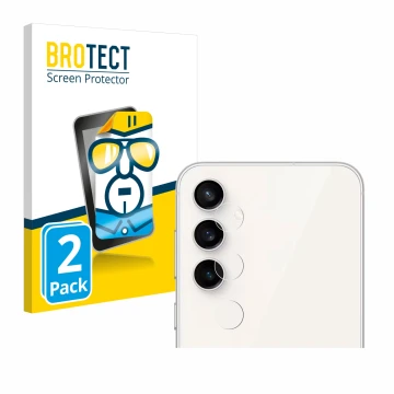 Parte frontal de un envase de producto con el logotipo de la marca BROTECT. Al lado se muestra el dispositivo Samsung Galaxy S