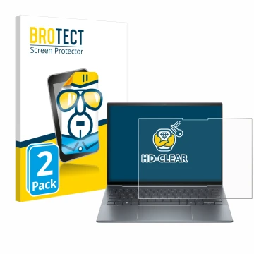 Parte frontal de un envase de producto con el logotipo de la marca BROTECT. Al lado se muestra el dispositivo HP Dragonfly G4 