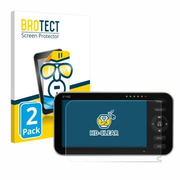 Parte frontal de un envase de producto con el logotipo de la marca BROTECT. Al lado se muestra el dispositivo GHB SM50B Modell