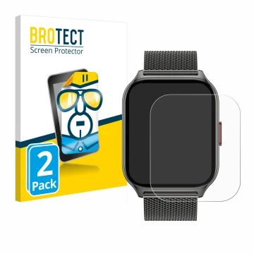 Parte frontal de un envase de producto con el logotipo de la marca BROTECT. Al lado se muestra el dispositivo Popglory P95 2