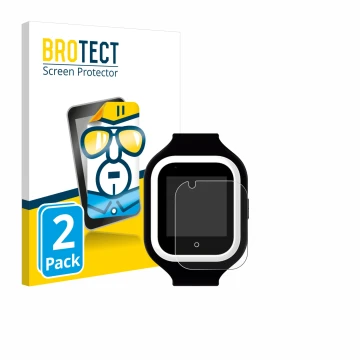 Parte frontal de un envase de producto con el logotipo de la marca BROTECT. Al lado se muestra el dispositivo SaveFamily Iconi