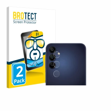 Parte frontal de un envase de producto con el logotipo de la marca BROTECT. Al lado se muestra el dispositivo Samsung Galaxy A