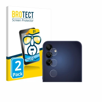 Parte frontal de un envase de producto con el logotipo de la marca BROTECT. Al lado se muestra el dispositivo Samsung Galaxy A