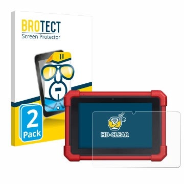 Parte frontal de un envase de producto con el logotipo de la marca BROTECT. Al lado se muestra el dispositivo Launch MOT IV (4