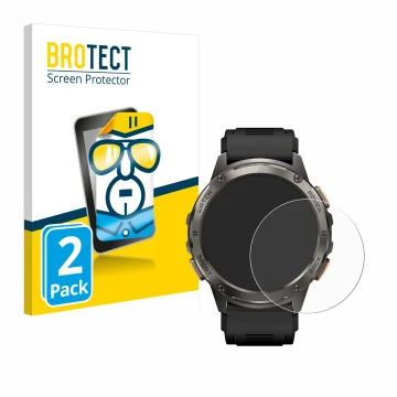 Parte frontal de un envase de producto con el logotipo de la marca BROTECT. Al lado se muestra el dispositivo Kospet Tank T3 c