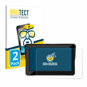 Parte frontal de un envase de producto con el logotipo de la marca BROTECT. Al lado se muestra el dispositivo Carpuride W502 5