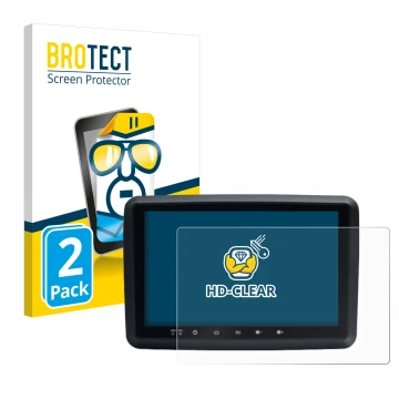 Parte frontal de un envase de producto con el logotipo de la marca BROTECT. Al lado se muestra el dispositivo Idmedia 8