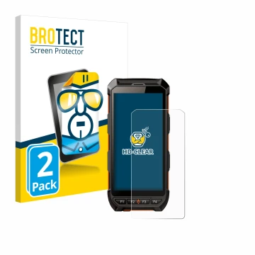 Parte frontal de un envase de producto con el logotipo de la marca BROTECT. Al lado se muestra el dispositivo iDTronic C9 RED 