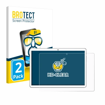 Parte frontal de un envase de producto con el logotipo de la marca BROTECT. Al lado se muestra el dispositivo niuniutab KT107 