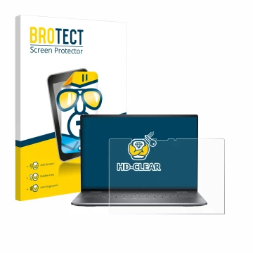 Parte frontal de un envase de producto con el logotipo de la marca BROTECT. Al lado se muestra el dispositivo Dell Latitude 94