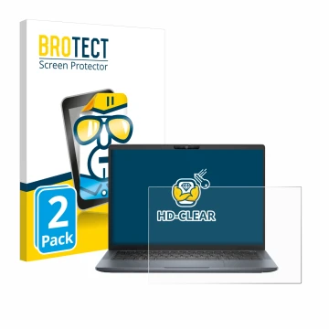Parte frontal de un envase de producto con el logotipo de la marca BROTECT. Al lado se muestra el dispositivo Dell Latitude 73