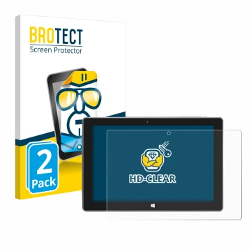 Parte frontal de un envase de producto con el logotipo de la marca BROTECT. Al lado se muestra el dispositivo SZTPS Tablet 10.