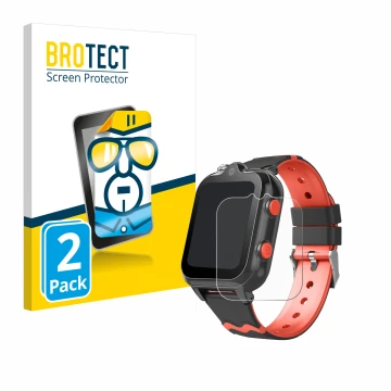Parte frontal de un envase de producto con el logotipo de la marca BROTECT. Al lado se muestra el dispositivo Yuede Kids Smart