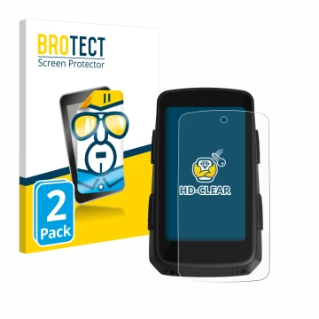 Parte frontal de un envase de producto con el logotipo de la marca BROTECT. Al lado se muestra el dispositivo Hammerhead Karoo