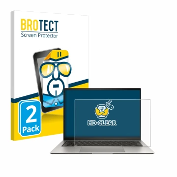 Parte frontal de un envase de producto con el logotipo de la marca BROTECT. Al lado se muestra el dispositivo ASUS ZenBook S 1