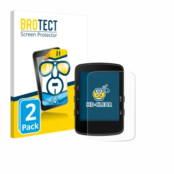 Parte frontal de un envase de producto con el logotipo de la marca BROTECT. Al lado se muestra el dispositivo Bryton Rider 460