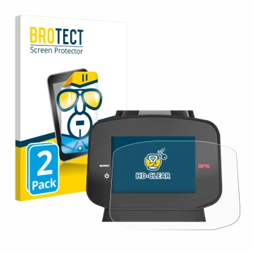 Parte frontal de un envase de producto con el logotipo de la marca BROTECT. Al lado se muestra el dispositivo PowaKaddy FX7 GP