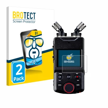 Parte frontal de un envase de producto con el logotipo de la marca BROTECT. Al lado se muestra el dispositivo Tascam Portacapt
