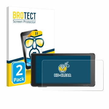 Parte frontal de un envase de producto con el logotipo de la marca BROTECT. Al lado se muestra el dispositivo Interphone RideS