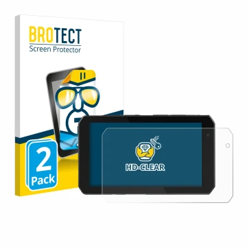 Parte frontal de un envase de producto con el logotipo de la marca BROTECT. Al lado se muestra el dispositivo Chigee AIO-5 Pla
